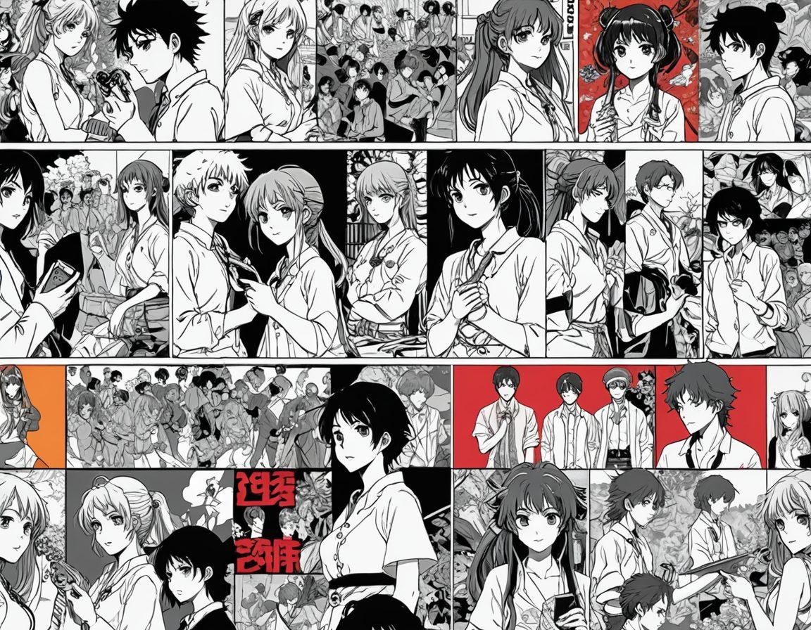 A dynamic collage illustrating the evolution of adult entertainment in anime, featuring a manga artist sketching characters on one side, transitioning to colorful anime panels and finally a scene of a modern hentai video production. Incorporate elements like traditional ink brushes, vibrant manga and anime style characters, and subtle hints of technology in the background. The composition should blend the artistic world of manga with a modern flair of animation, presenting a captivating visual narrative. vibrant colors. dynamic composition. 3D elements.